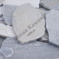 Галтованный камень Серицит искристо-серый толщина 25-35 мм - ek96.su - Екатеринбург